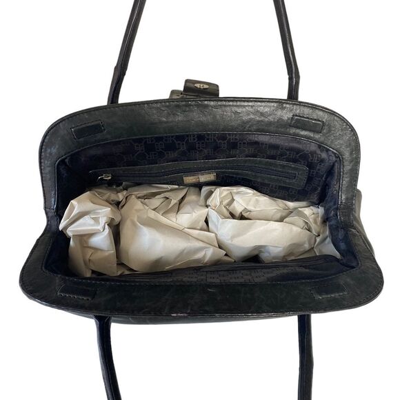 Banana Republic Deep Green Soft Leather Medicine Doctor’s Bag Magnetic Closure - Picture 5 of 15